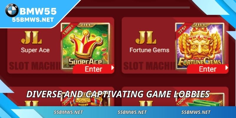 Diverse and captivating game lobbies
