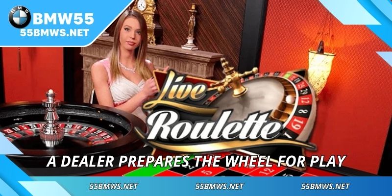 A dealer prepares the wheel for play
