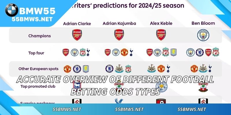 Accurate overview of different football betting odds types
