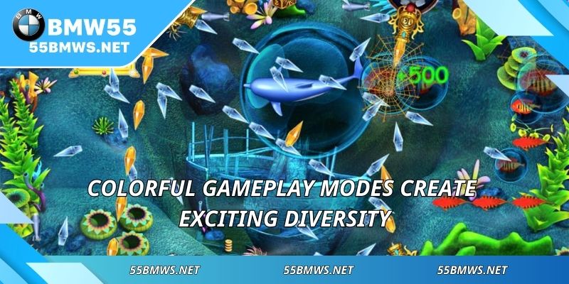 Colorful gameplay modes create exciting diversity