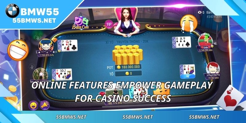 Online features empower gameplay for casino success