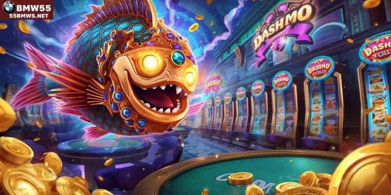             High multiplier boss battle in fishing casino game